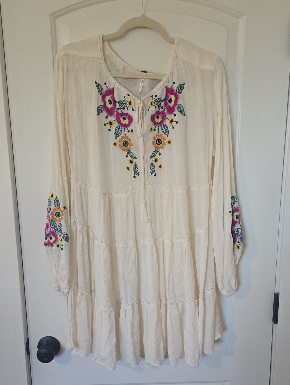 Free People Floral Embroidered Dress